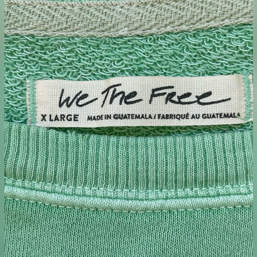 Free People We The Free Cropped Camden Sweatshirt in Meadow Size XL NEW $78.00 - Picture 7 of 16